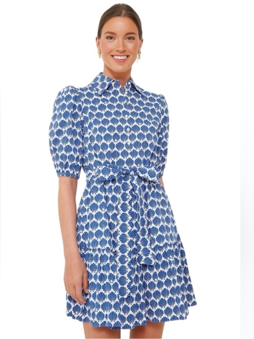 Kate Spade Shells Lake Puff Sleeve Dress
